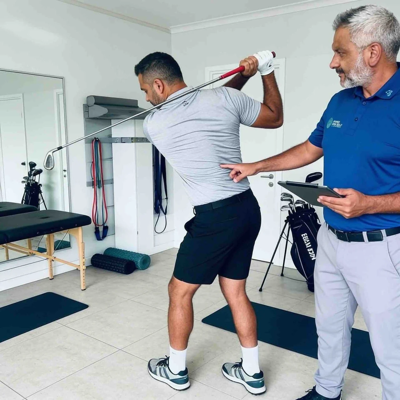 Kam Bhabra running a golf performance screen