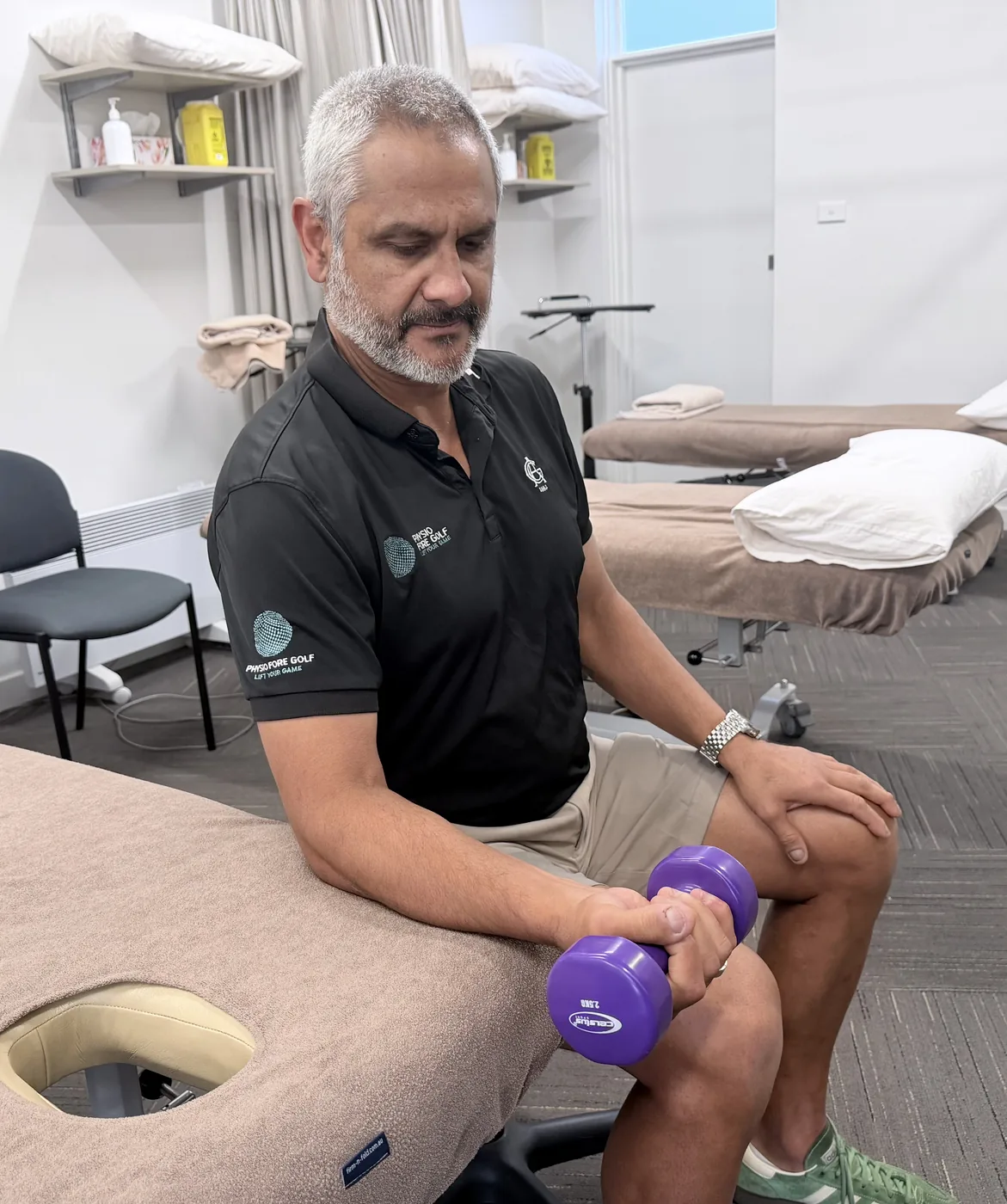Forearm supination, the dumbbell rotated until the palm faces upwards